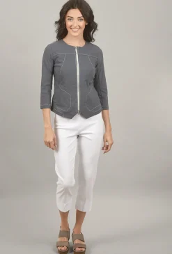 Best Sale Evie Lou Mindy Cropped Pant, White