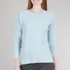 Shop Evie Lou Mini Ottoman Crew Sweater, Azul Blue