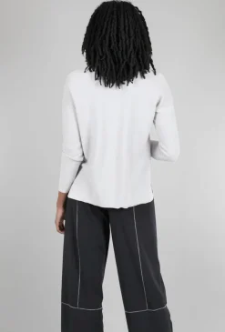 Discount Evie Lou Mini Ottoman Crew Sweater, Cloud