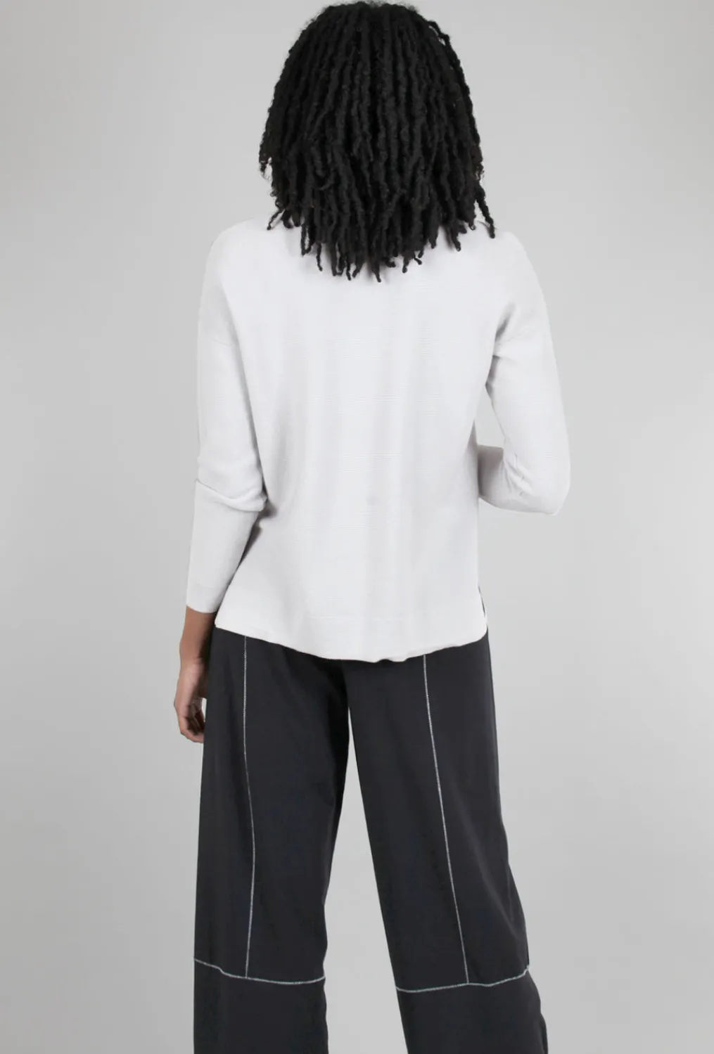 Discount Evie Lou Mini Ottoman Crew Sweater, Cloud