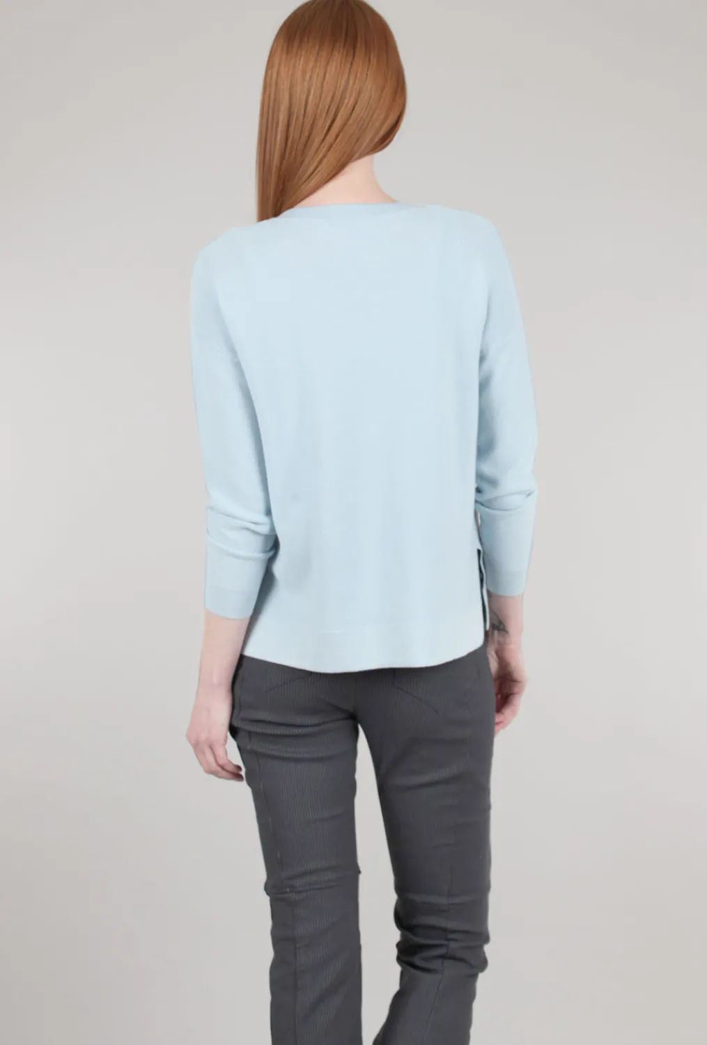 Shop Evie Lou Mini Ottoman Crew Sweater, Azul Blue