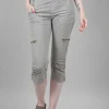 Hot Evie Lou Nadia Crop, Gray Mist