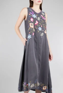 Hot Evie Lou Nila Maxi Tank Dress, Sanded Black