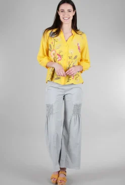 Best Sale Evie Lou Nila Relaxed Shirt, Gold Fusion