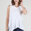 Cheap Evie Lou Novelty Hem Tank, White