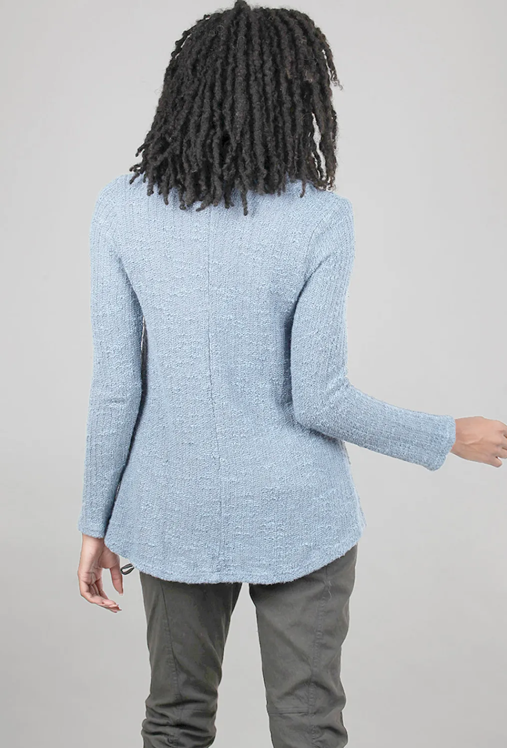 Store Evie Lou Nubbly Knit Cowl Pullover, Tidal