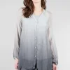 Cheap Evie Lou Ombre Silky Layer Shirt, Anthracite