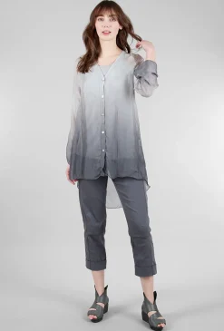 Cheap Evie Lou Ombre Silky Layer Shirt, Anthracite