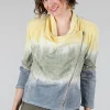Online Evie Lou Ombre-Dye Drape Jacket, Yellow/Blue