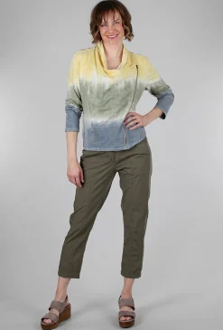 Online Evie Lou Ombre-Dye Drape Jacket, Yellow/Blue