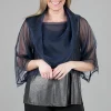 Best Sale Evie Lou Organza Jackie O Top, Midnight