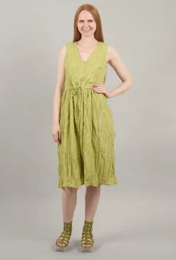 Store Evie Lou Overstitch Crinkle Sundress, Grass