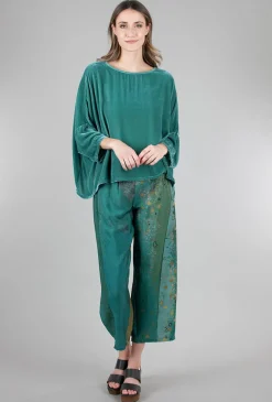 Shop Evie Lou 3P Airy Print Pant, Turquoise/Ochre