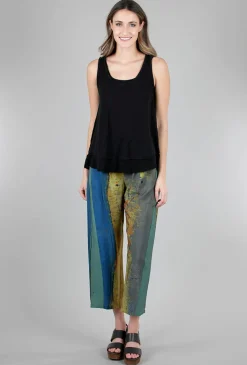 Discount Evie Lou 3P Airy Print Pant, Yellow/Blue