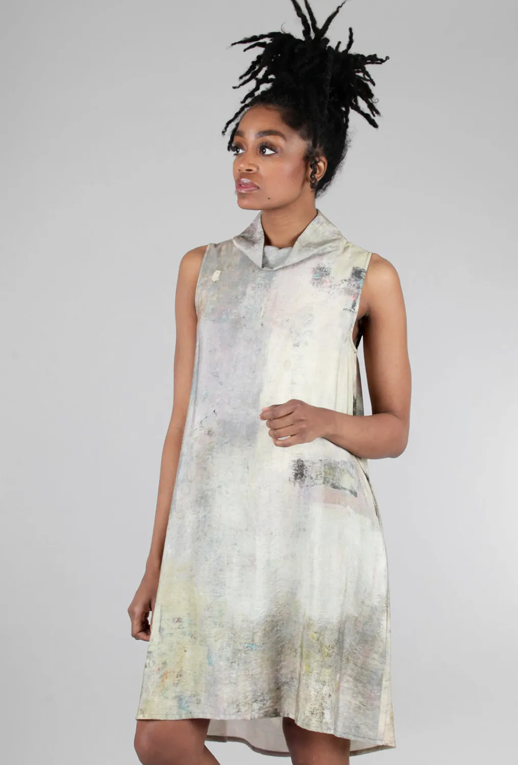 Store Evie Lou 3P Signature Mock Tank Dress. Pink/Stone