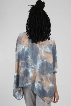 Store Evie Lou Parachute Smoosh Dye Wide Top, Khaki/Gray