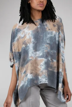 Store Evie Lou Parachute Smoosh Dye Wide Top, Khaki/Gray