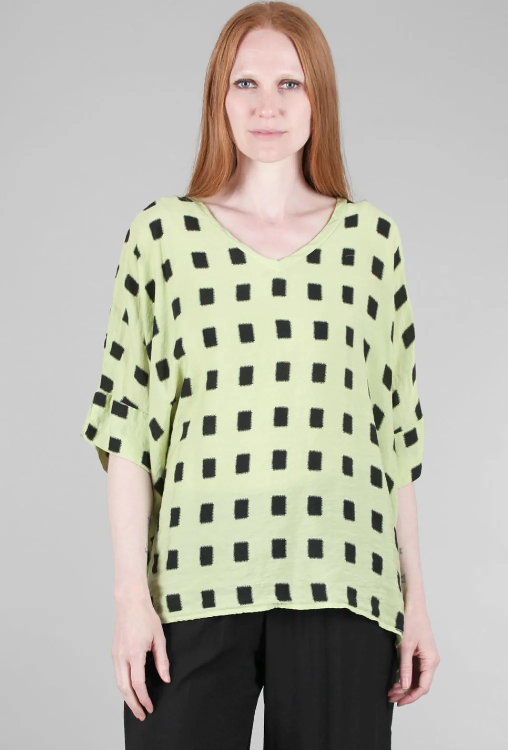 Flash Sale Evie Lou Parachute Squares Vee Top, Absinthe