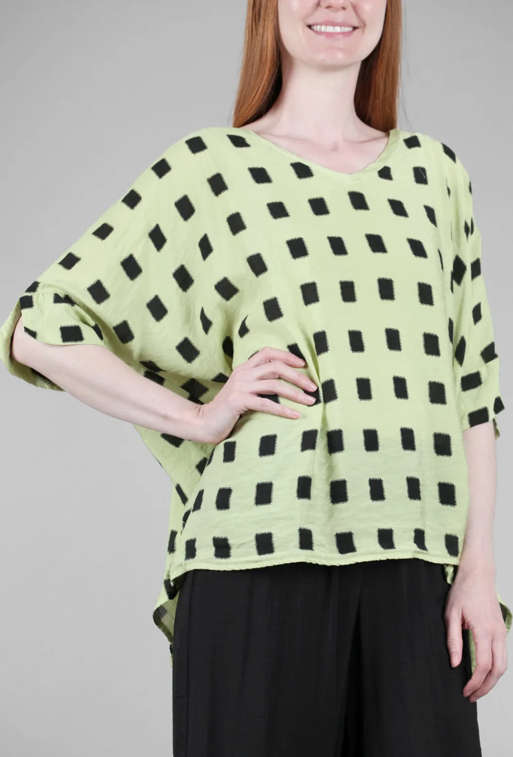 Flash Sale Evie Lou Parachute Squares Vee Top, Absinthe