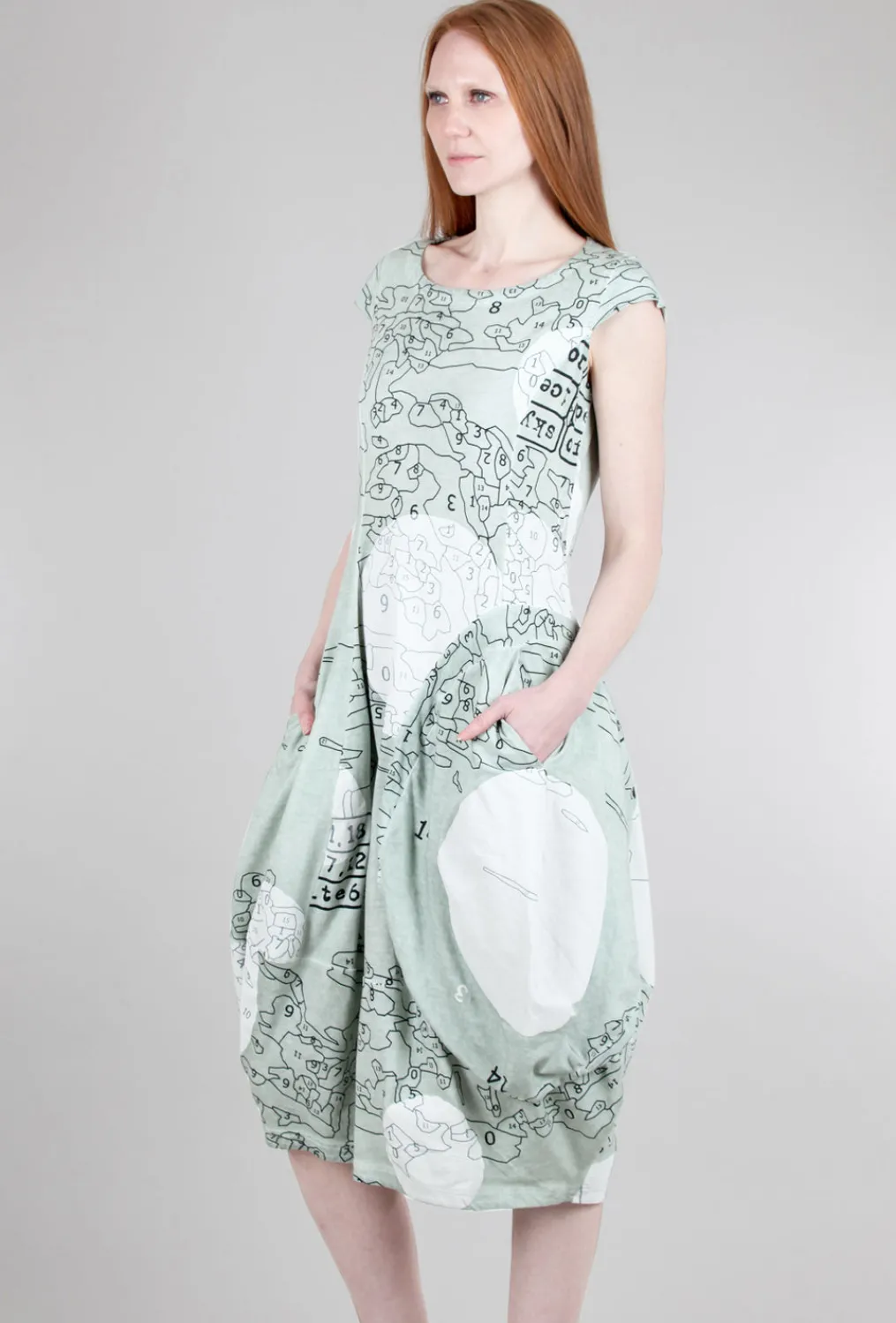 Outlet Evie Lou Pbn French Terry Shapely Dress, Sky Print