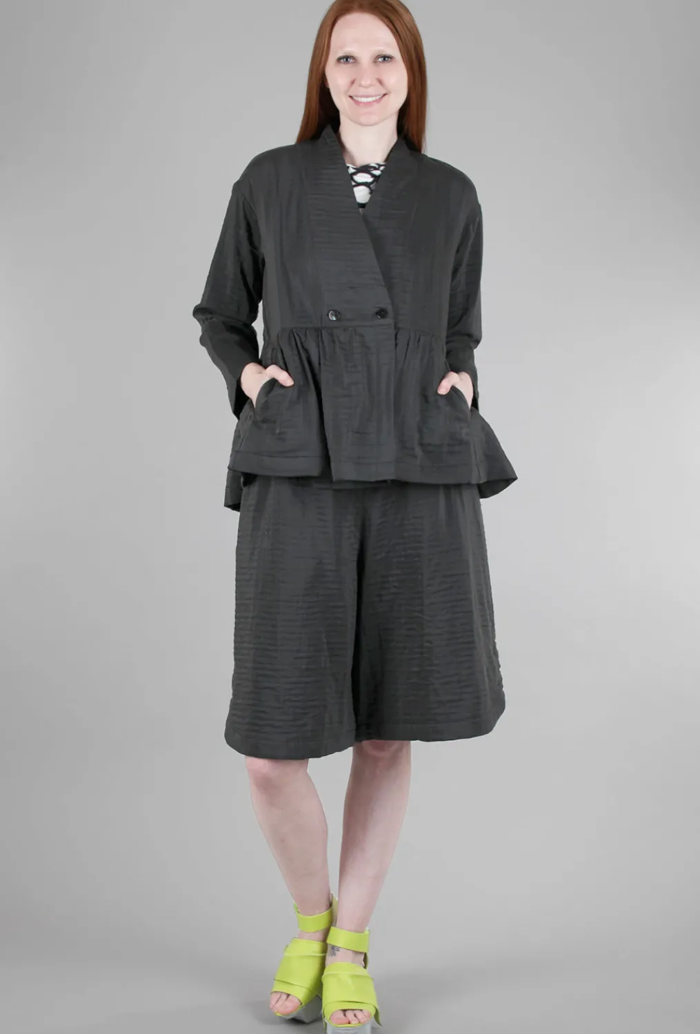 Store Evie Lou Peplum Jacket, Anthracite