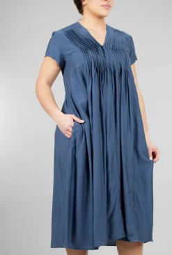 Online Evie Lou Pleat Bodice Lady Dress, Blue