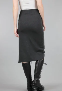Outlet Evie Lou Plush Midi Skirt, Charcoal