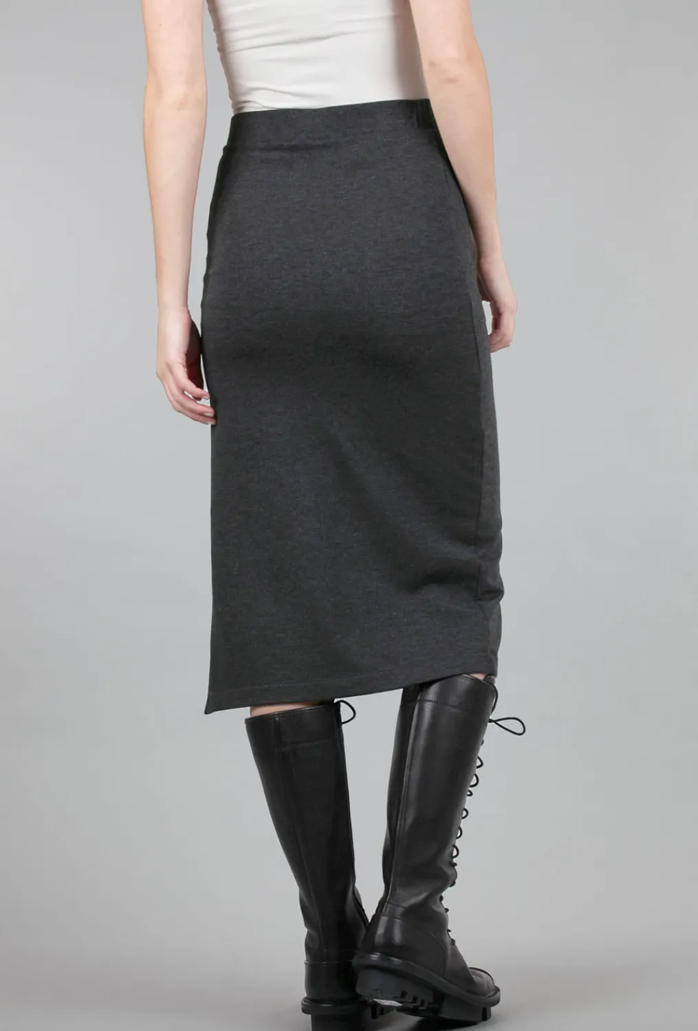 Outlet Evie Lou Plush Midi Skirt, Charcoal