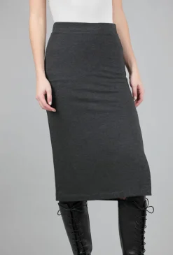Outlet Evie Lou Plush Midi Skirt, Charcoal