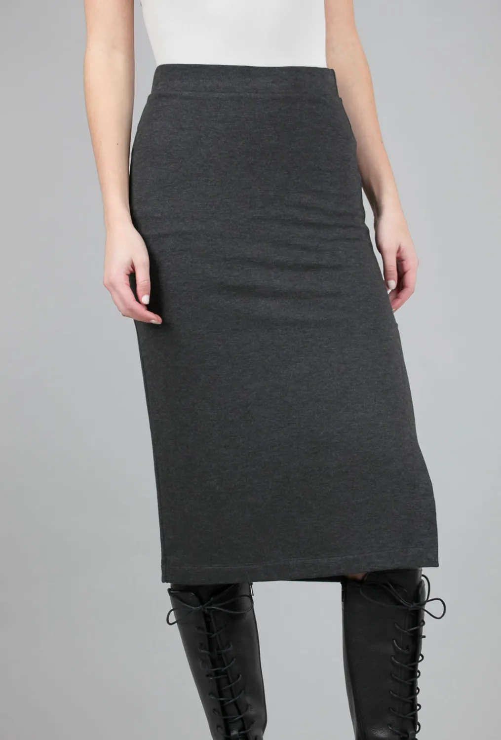 Outlet Evie Lou Plush Midi Skirt, Charcoal