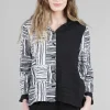 New Evie Lou Pucker Weave Flounce Jacket, Black Multi