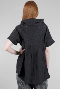 Best Sale Evie Lou Punched Gaia Tunic, Black Vertical