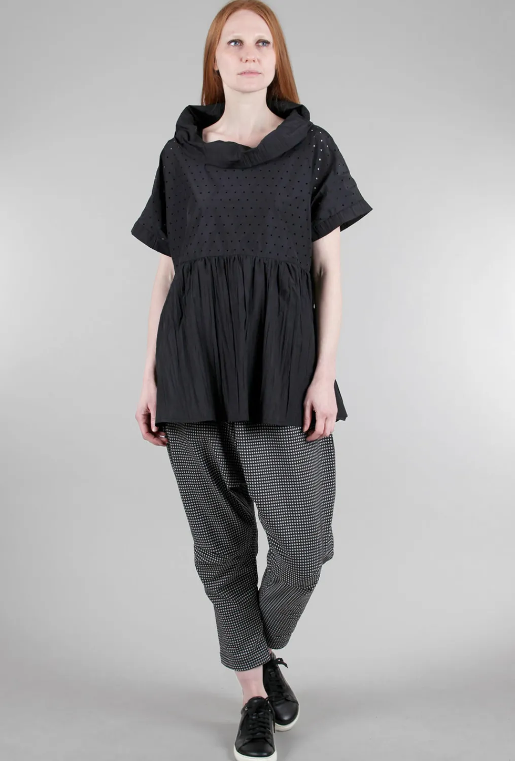 Best Sale Evie Lou Punched Gaia Tunic, Black Vertical