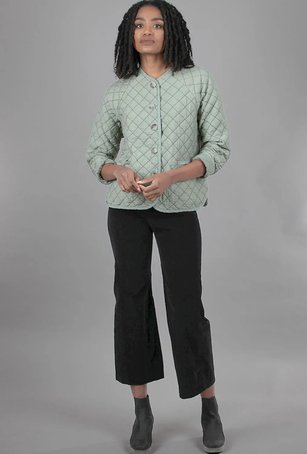 Flash Sale Evie Lou Quilted Easy Jacket, Tarragon
