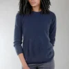 Best Evie Lou Raccoon Crew Sweater, Navy