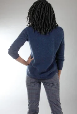 Best Evie Lou Raccoon Crew Sweater, Navy