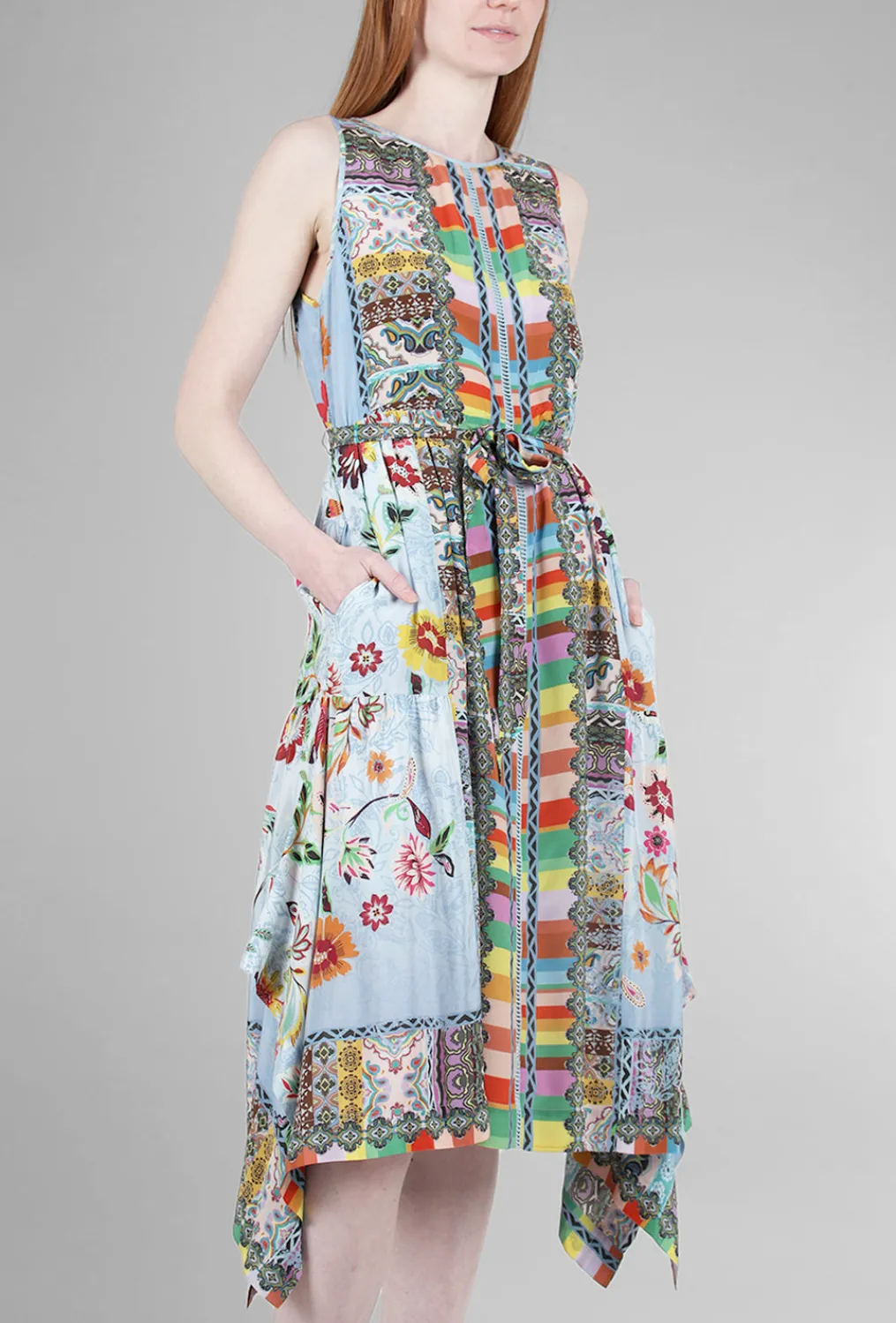 Online Evie Lou Rainbow Naia Dress, Blue Multi