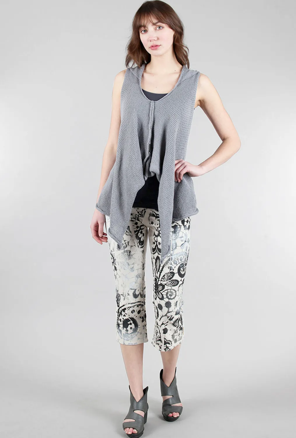 Cheap Evie Lou Rana Swing Vest, Gray