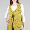 Hot Evie Lou Rana Swing Vest, Mustard/Glasses