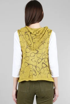 Hot Evie Lou Rana Swing Vest, Mustard/Glasses