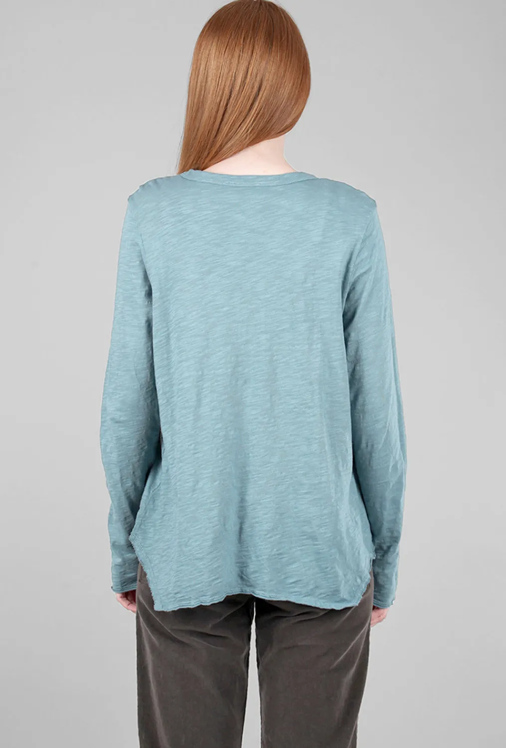 Clearance Evie Lou Raw Details Baby Crew, Opal