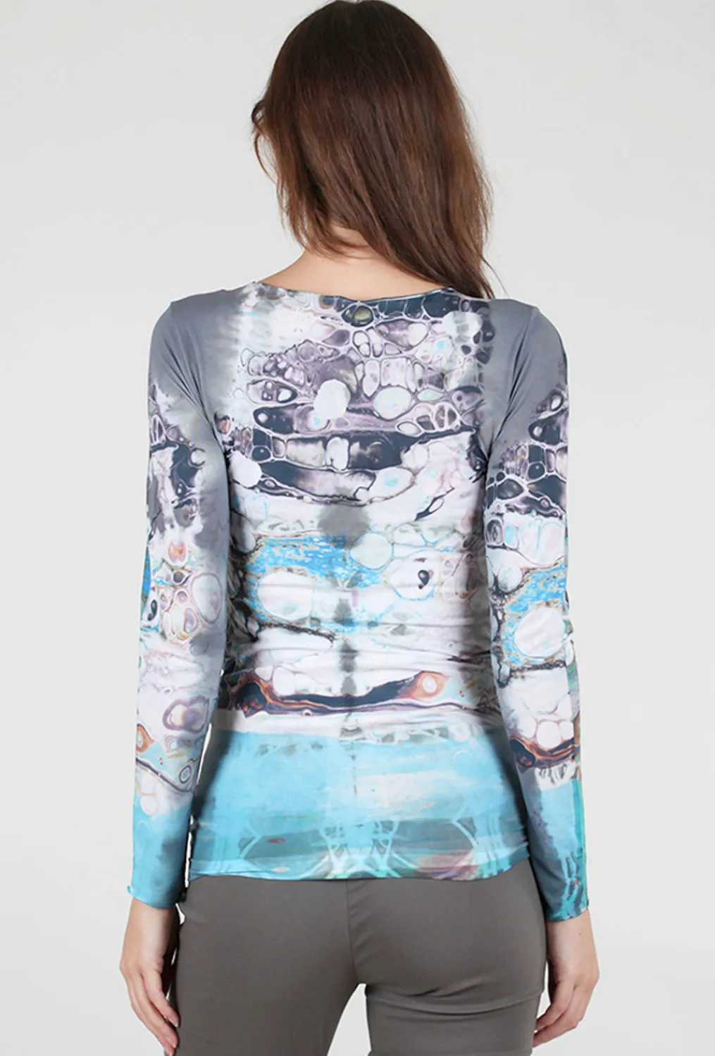 Best Sale Evie Lou Raw Edge Second Skin Top, Odyssey/Sea