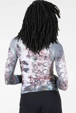 Best Sale Evie Lou Raw Edge Second Skin Top, Rusty Paint/Metal