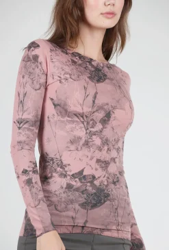 Best Evie Lou Raw Edge Second Skin Top, Antique Flora/Ash Rose
