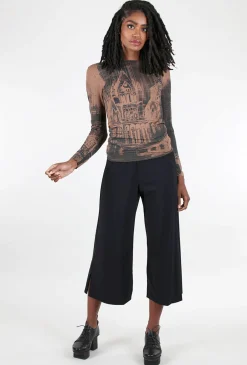 Shop Evie Lou Raw Edge Second Skin Top, Nyc/Cocoa