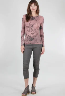 Best Evie Lou Raw Edge Second Skin Top, Antique Flora/Ash Rose