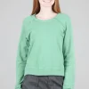 Best Evie Lou Raw Raglan Sweatshirt, Avocado