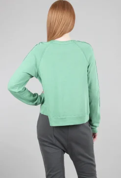 Best Evie Lou Raw Raglan Sweatshirt, Avocado