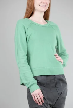 Best Evie Lou Raw Raglan Sweatshirt, Avocado