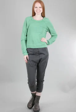 Best Evie Lou Raw Raglan Sweatshirt, Avocado